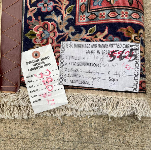 Vintage Persian Hand-Woven Wool Carpet Rug