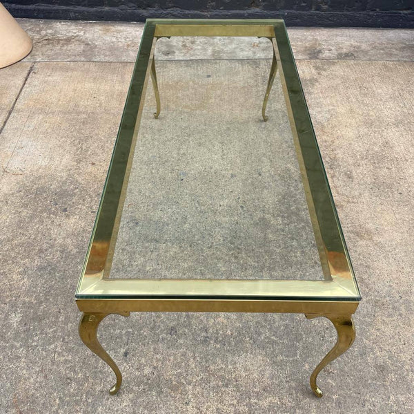Vintage French Style Brass & Glass Coffee Table, c.1970’s