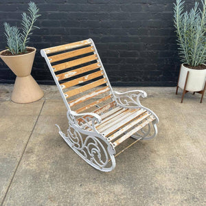 Vintage Metal Outdoor Patio Rocking Chair