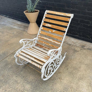 Vintage Metal Outdoor Patio Rocking Chair