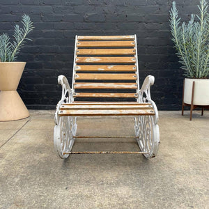 Vintage Metal Outdoor Patio Rocking Chair