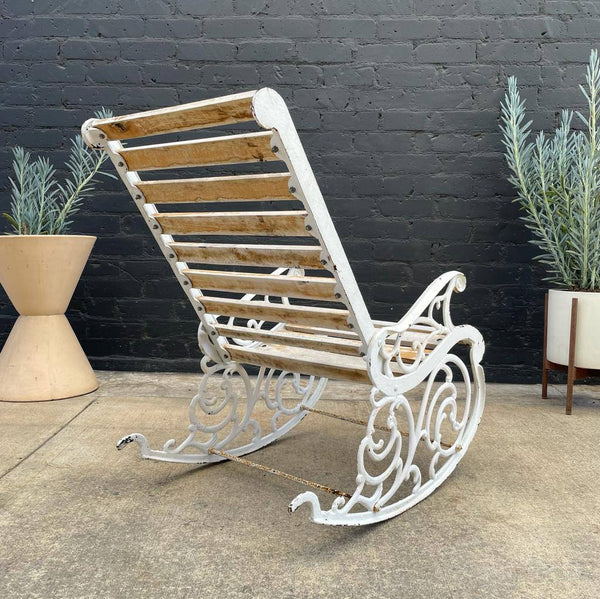 Vintage Metal Outdoor Patio Rocking Chair