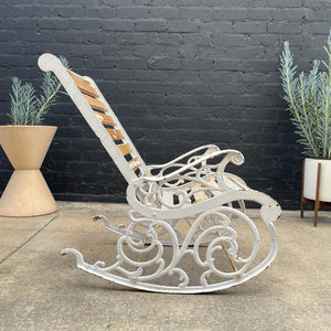Vintage Metal Outdoor Patio Rocking Chair