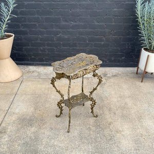 Vintage Aluminum Tier Side Table, c.1970’s