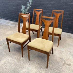 Set of 6 Mid-Century Modern Sculpted Walnut Dining Chairs, c.1960’s