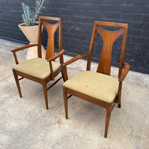 Set of 6 Mid-Century Modern Sculpted Walnut Dining Chairs, c.1960’s