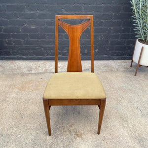 Set of 6 Mid-Century Modern Sculpted Walnut Dining Chairs, c.1960’s