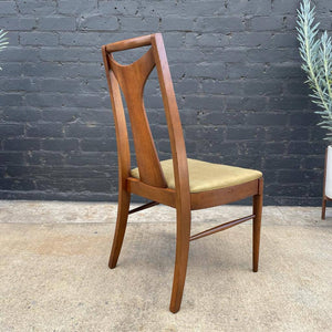 Set of 6 Mid-Century Modern Sculpted Walnut Dining Chairs, c.1960’s