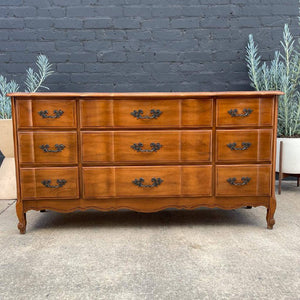 Vintage French Provincial Dresser 9dr, c.1960’s