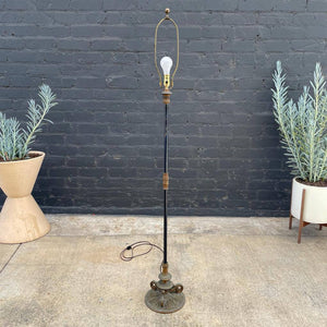 Vintage Accent Brass Floor Lamp, 1940’s