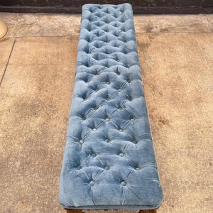 Vintage Hollywood Regency Tufted Bench with Gilded Metal, c.1960’s