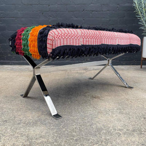 Pair of Chrome Steel Benches by Cumberland Furniture