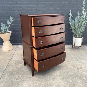Antique Federal Style Mahogany Highboy Chest of Drawers, 1950’s