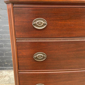 Antique Federal Style Mahogany Highboy Chest of Drawers, 1950’s