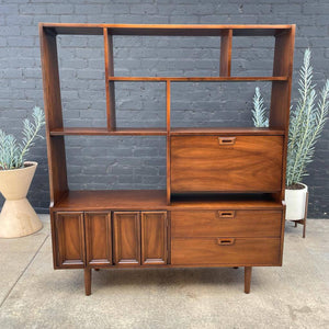 Mid-Century Modern Walnut Bookshelf Storage Unit, c.1960’s