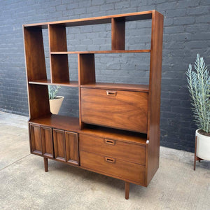 Mid-Century Modern Walnut Bookshelf Storage Unit, c.1960’s
