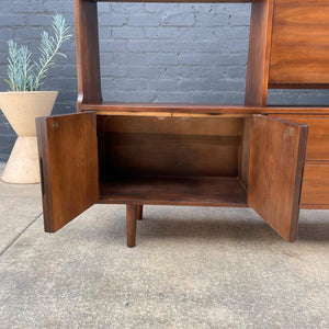 Mid-Century Modern Walnut Bookshelf Storage Unit, c.1960’s