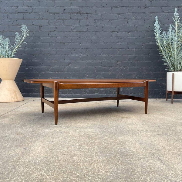 Mid-Century Modern Sculpted Walnut Coffee Table by Bassett Furniture, c.1960’s