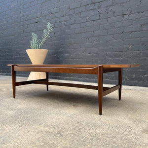 Mid-Century Modern Sculpted Walnut Coffee Table by Bassett Furniture, c.1960’s
