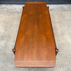 Mid-Century Modern Sculpted Walnut Coffee Table by Bassett Furniture, c.1960’s