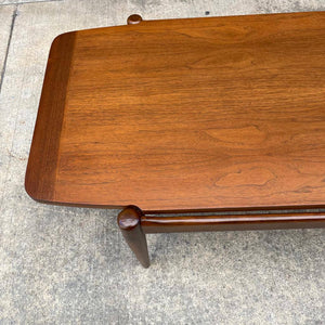 Mid-Century Modern Sculpted Walnut Coffee Table by Bassett Furniture, c.1960’s