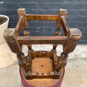 Set of 5 Vintage English Jacobean Style Stools, c.1960’s