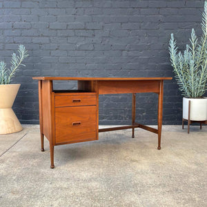 Mid-Century Modern Walnut Desk with Formica Wood Top, c.1960’s