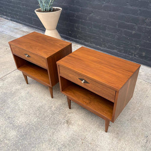 Pair of Mid-Century Modern Walnut Night Stands by Basic Witz Furniture, c.1960’s