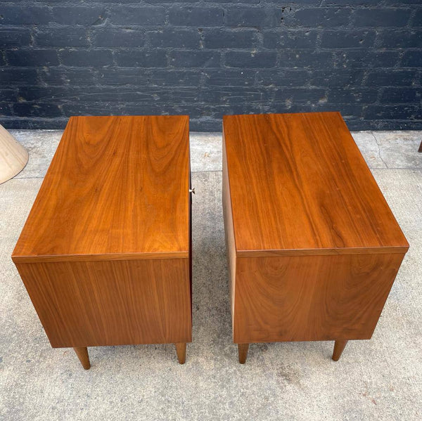 Pair of Mid-Century Modern Walnut Night Stands by Basic Witz Furniture, c.1960’s