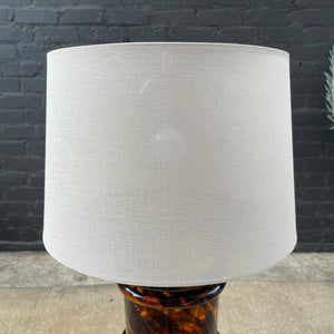 Vintage Italian Murano Tortoise Shell Glass Table Lamp, c.1960’s