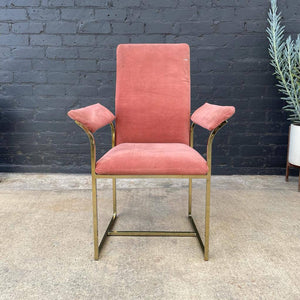 Set of 4 Vintage Polished Brass Dining Chairs, c.1970’s