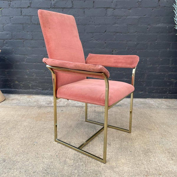 Set of 4 Vintage Polished Brass Dining Chairs, c.1970’s