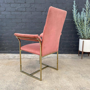 Set of 4 Vintage Polished Brass Dining Chairs, c.1970’s
