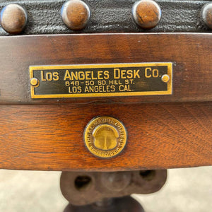 Vintage California Walnut Height Adjustable Office Chair