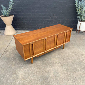 Mid-Century Modern Two-Tone Walnut & Oak Trunk Chest by Lane, c.1950’s