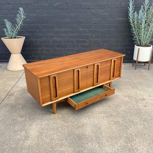 Mid-Century Modern Two-Tone Walnut & Oak Trunk Chest by Lane, c.1950’s