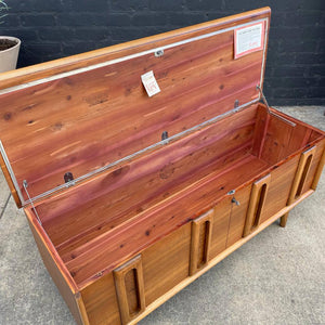 Mid-Century Modern Two-Tone Walnut & Oak Trunk Chest by Lane, c.1950’s