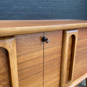 Mid-Century Modern Two-Tone Walnut & Oak Trunk Chest by Lane, c.1950’s