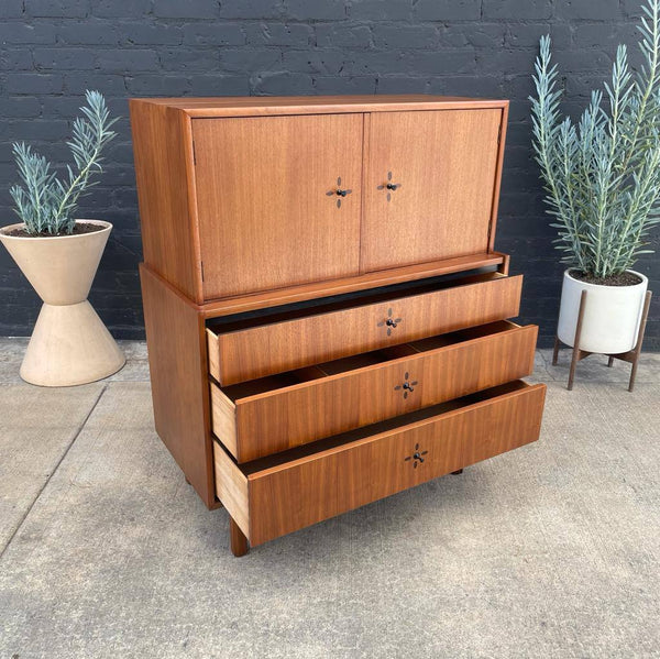 Mid-Century Modern Walnut Highboy Chest of Drawers by Kroehler, c.1960’s