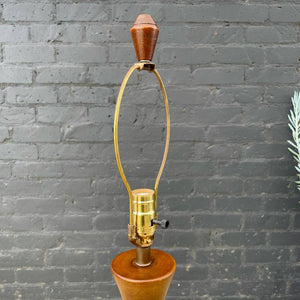 Mid-Century Modern Cork Table Lamp with New Shade, c.1960’s