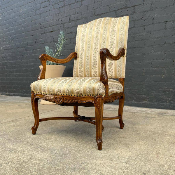 Antique Carved Arm Lounge Chair, 1960’s