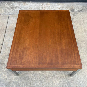 Mid-Century Modern Walnut Coffee Table with Chrome Accent, c.1960’s