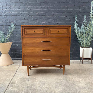 Mid-Century Modern “Sculptra” Walnut Highboy Dresser by Broyhill, c.1960’s