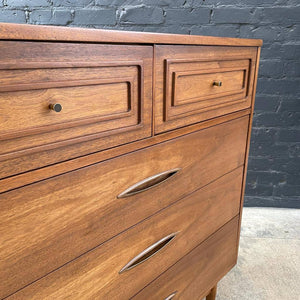 Mid-Century Modern “Sculptra” Walnut Highboy Dresser by Broyhill, c.1960’s