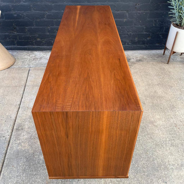 Mid-Century Modern 9-Drawer Walnut Dresser with Chrome Pulls, c.1960’s