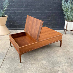 Mid-Century Modern “Rythm” Walnut Coffee Table with Storage by Lane Furniture, c.1950’s