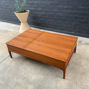 Mid-Century Modern “Rythm” Walnut Coffee Table with Storage by Lane Furniture, c.1950’s