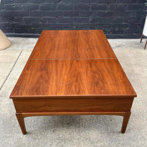 Mid-Century Modern “Rythm” Walnut Coffee Table with Storage by Lane Furniture, c.1950’s