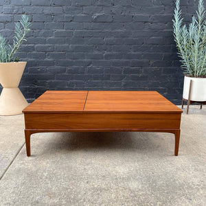 Mid-Century Modern “Rythm” Walnut Coffee Table with Storage by Lane Furniture, c.1950’s