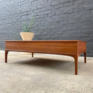 Mid-Century Modern “Rythm” Walnut Coffee Table with Storage by Lane Furniture, c.1950’s